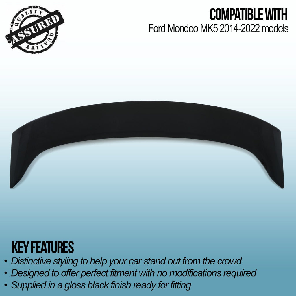 Spoiler Posteriore Nero Lucido Ford Mondeo MK5 14-22 - foto 3