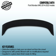 Spoiler Posteriore Nero Lucido Ford Mondeo MK5 14-22 - foto 3