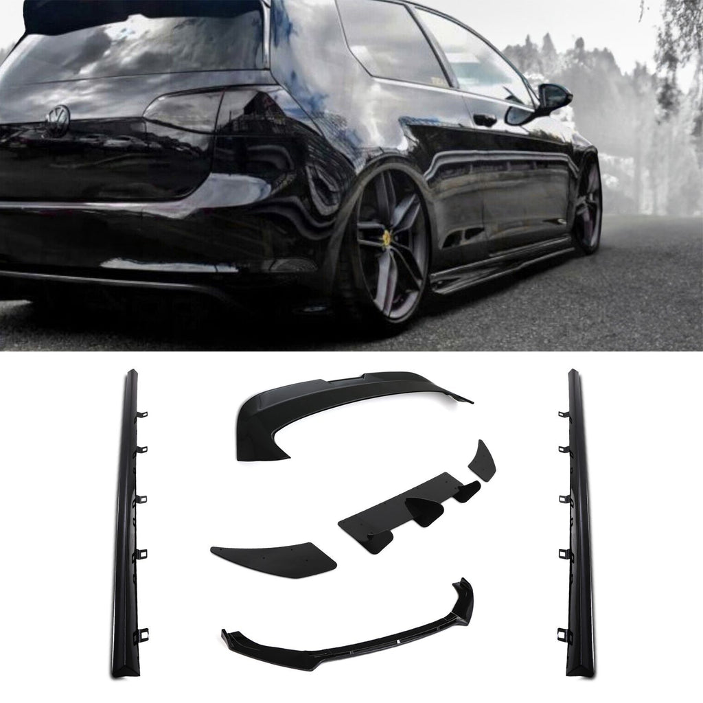 Kit Aero Completo Nero Lucido VW Golf MK7 R e R-Line 12-16