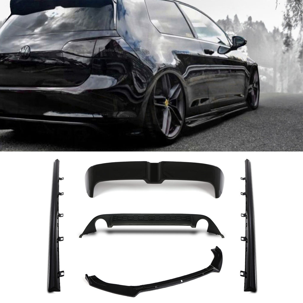Body Kit Aerodinamico Stile Oettinger Nero Lucido VW Golf MK7 GTI 12-16