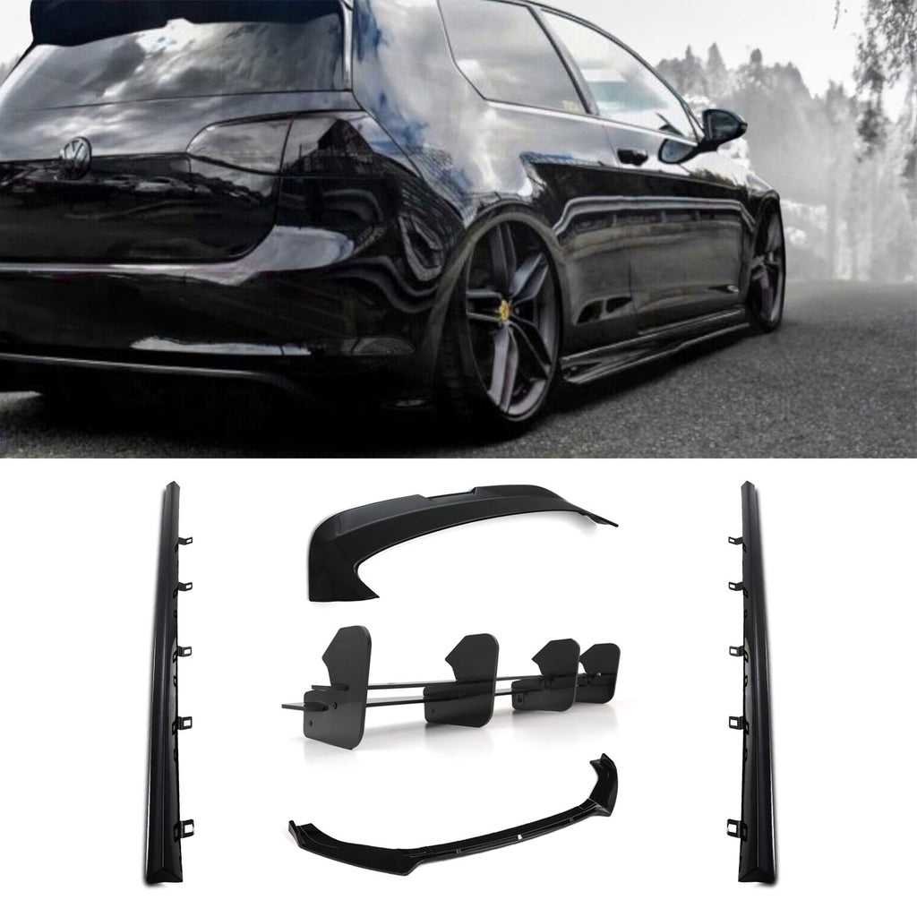 Kit Aero Completo Nero Lucido VW Golf MK7.5 R e R-Line 16-20