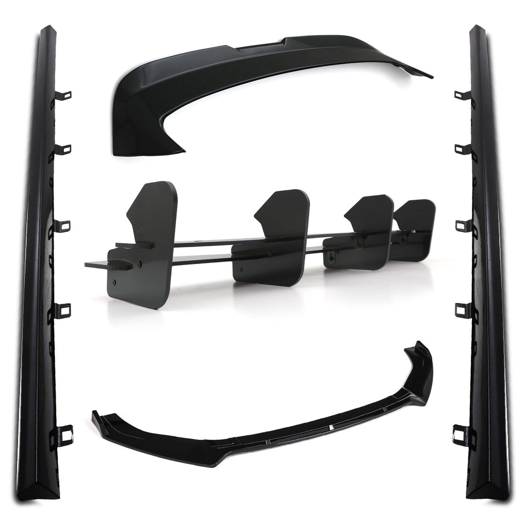 Kit Aero Completo Nero Lucido VW Golf MK7.5 R e R-Line 16-20 - foto 2