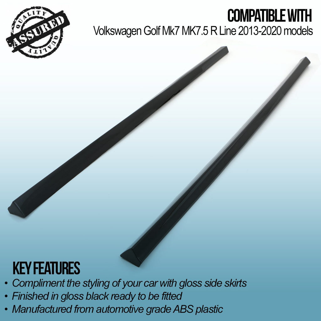 Minigonne Stile R-Line Nero Lucido VW Golf MK7 MK7.5 13-20 - foto 3
