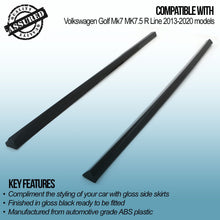 Minigonne Stile R-Line Nero Lucido VW Golf MK7 MK7.5 13-20 - foto 3