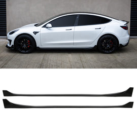 Minigonne Stile Aero Nero Lucido Tesla Model 3 17-22