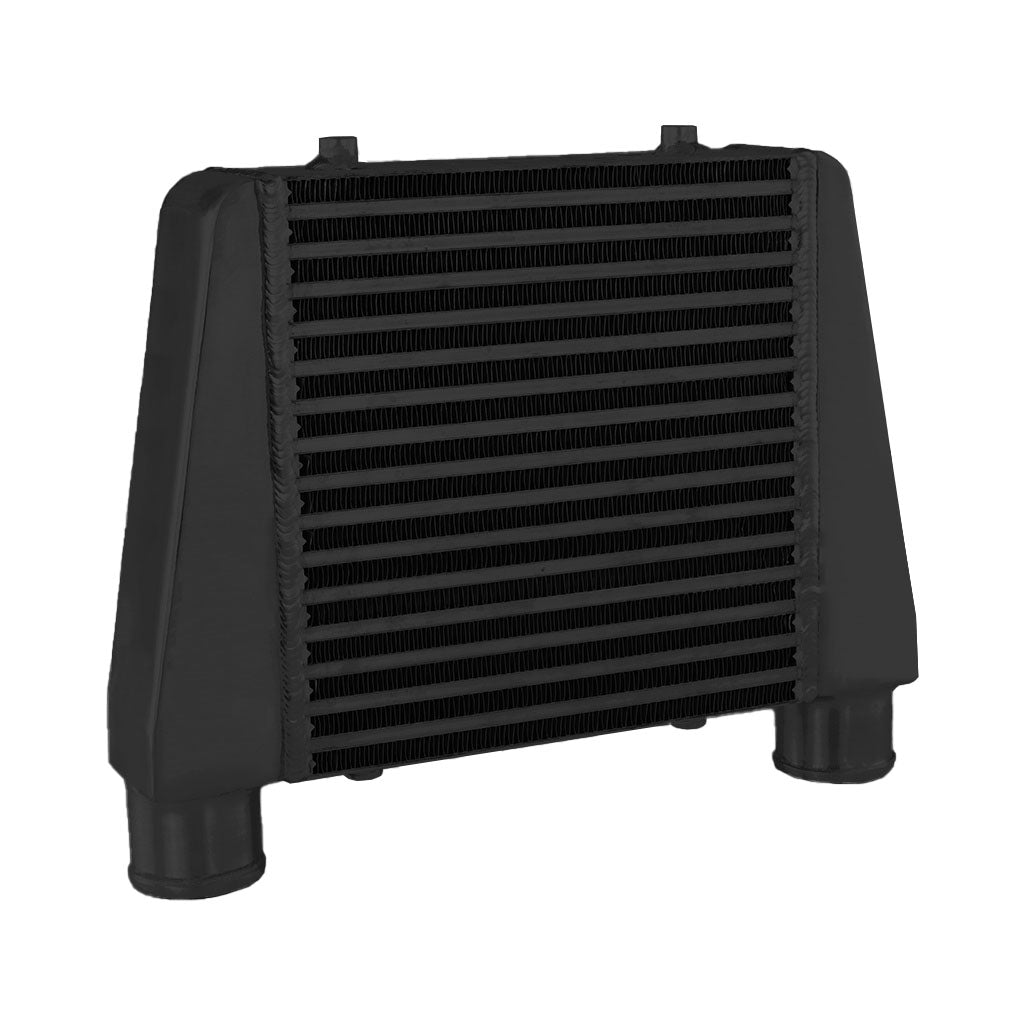 Intercooler Maggiorato Universale FMIC.EU 280x280x76mm Uscita Superiore Nero in Alluminio