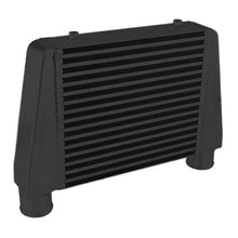 Load image into Gallery viewer, Intercooler Maggiorato Universale FMIC.EU 330x280x76mm Uscita Superiore Nero in Alluminio