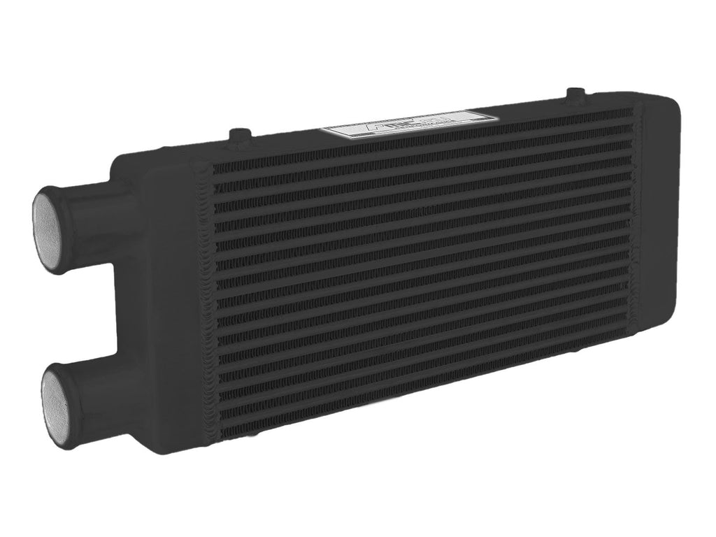 Intercooler Maggiorato Universale FMIC.EU 450x230x65mm Uscita Laterale Nero in Alluminio