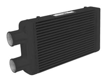 Carica l'immagine nel visualizzatore di Gallery, Intercooler Maggiorato Universale FMIC.EU 450x300x76mm Uscita Laterale Nero in Alluminio