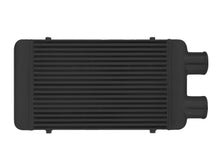 Carica l'immagine nel visualizzatore di Gallery, Intercooler Maggiorato Universale FMIC.EU 450x300x76mm Uscita Laterale Nero in Alluminio