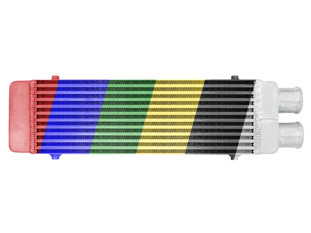 Intercooler Maggiorato Universale FMIC.EU 550x180x65mm Uscita Laterale Colorata