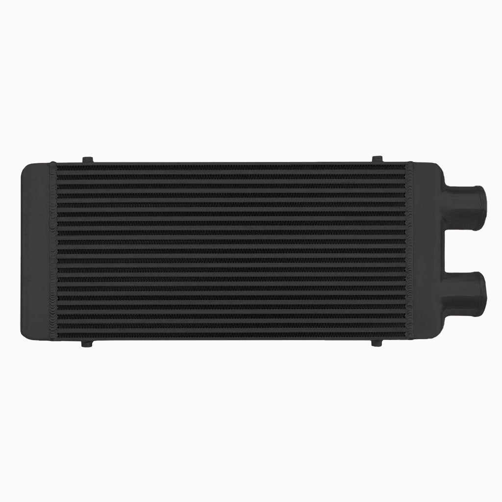 Intercooler Maggiorato Universale FMIC.EU 600x300x100mm Uscita Laterale Nero in Alluminio