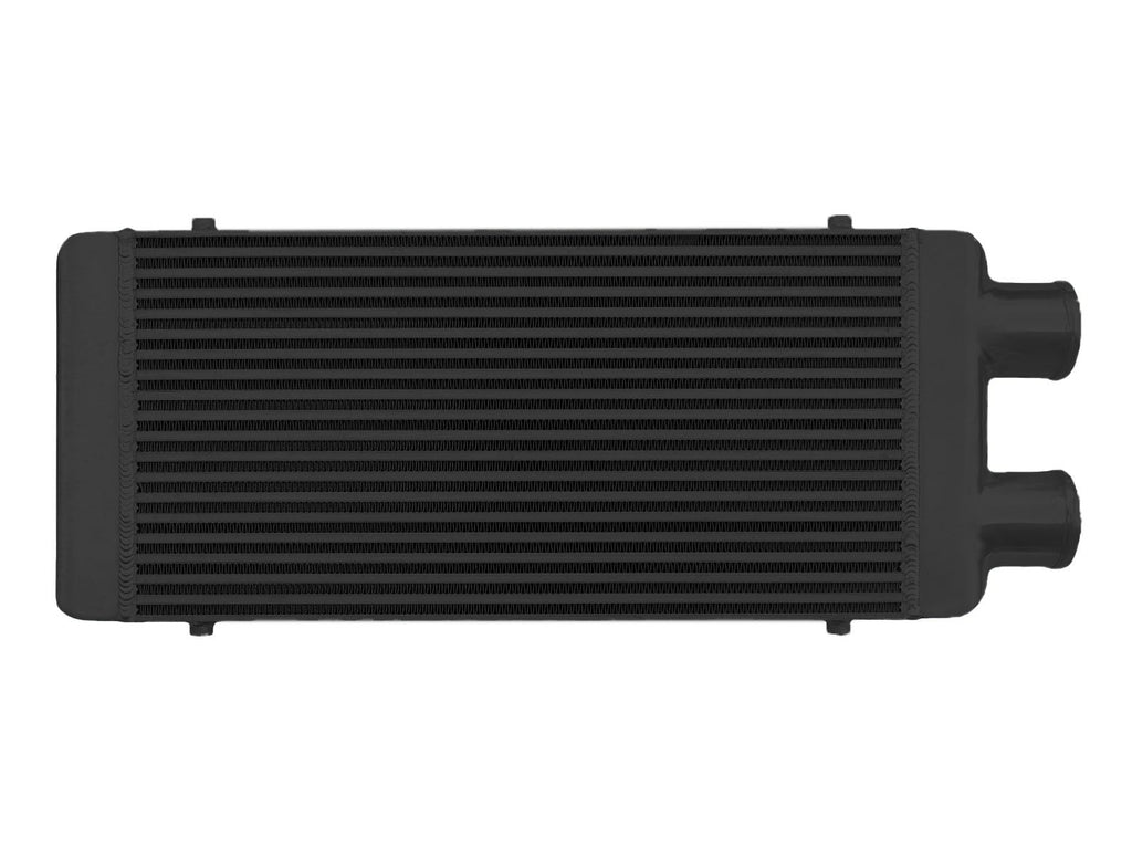 Intercooler Maggiorato Universale FMIC.EU 600x300x76mm Uscita Laterale Nero in Alluminio