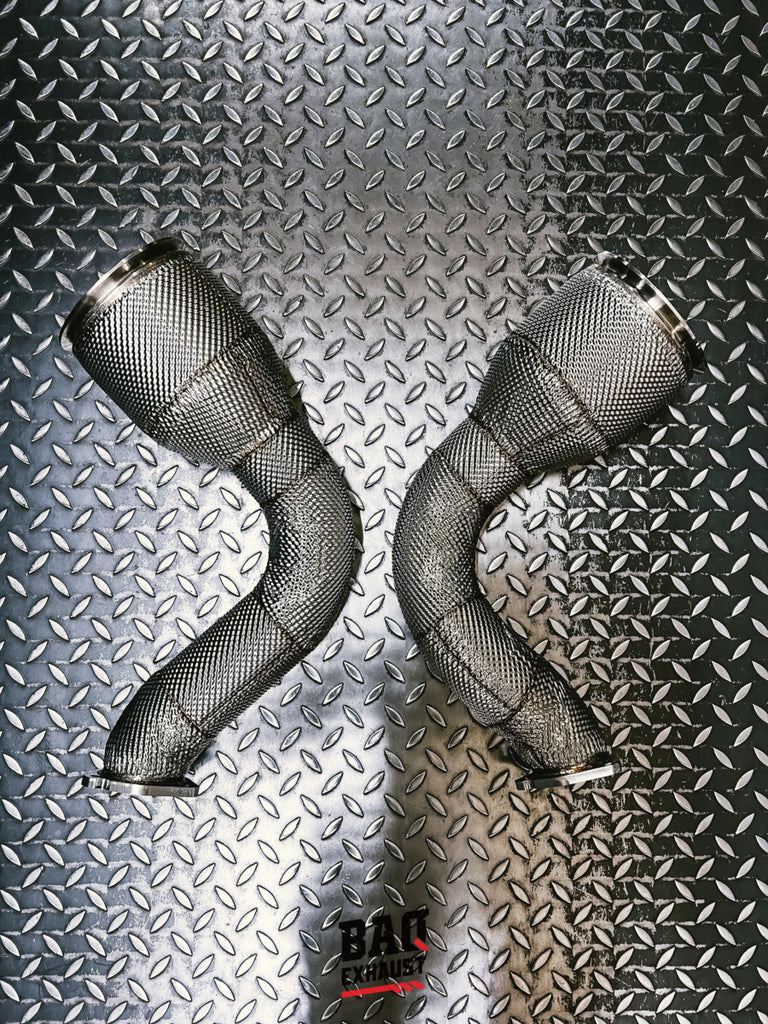 Kit downpipe + front pipe BAQ Exhaust Audi SQ7 / SQ8 / RSQ8 4.0 TFSI V8 EA825 – foto 6