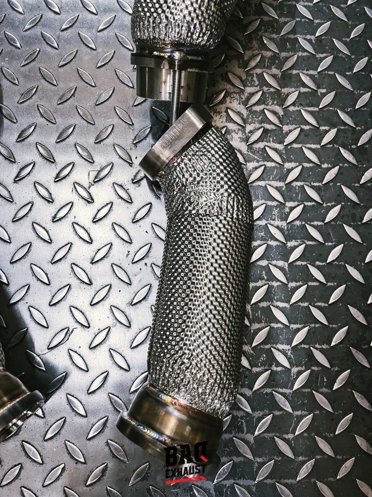 Downpipe BAQ Exhaust BMW M5 F90 LCI / M8 F92 F93 / X5 M F95 / X6 M F96 S63 sezione 1 lunga (2021-2022) – foto 3