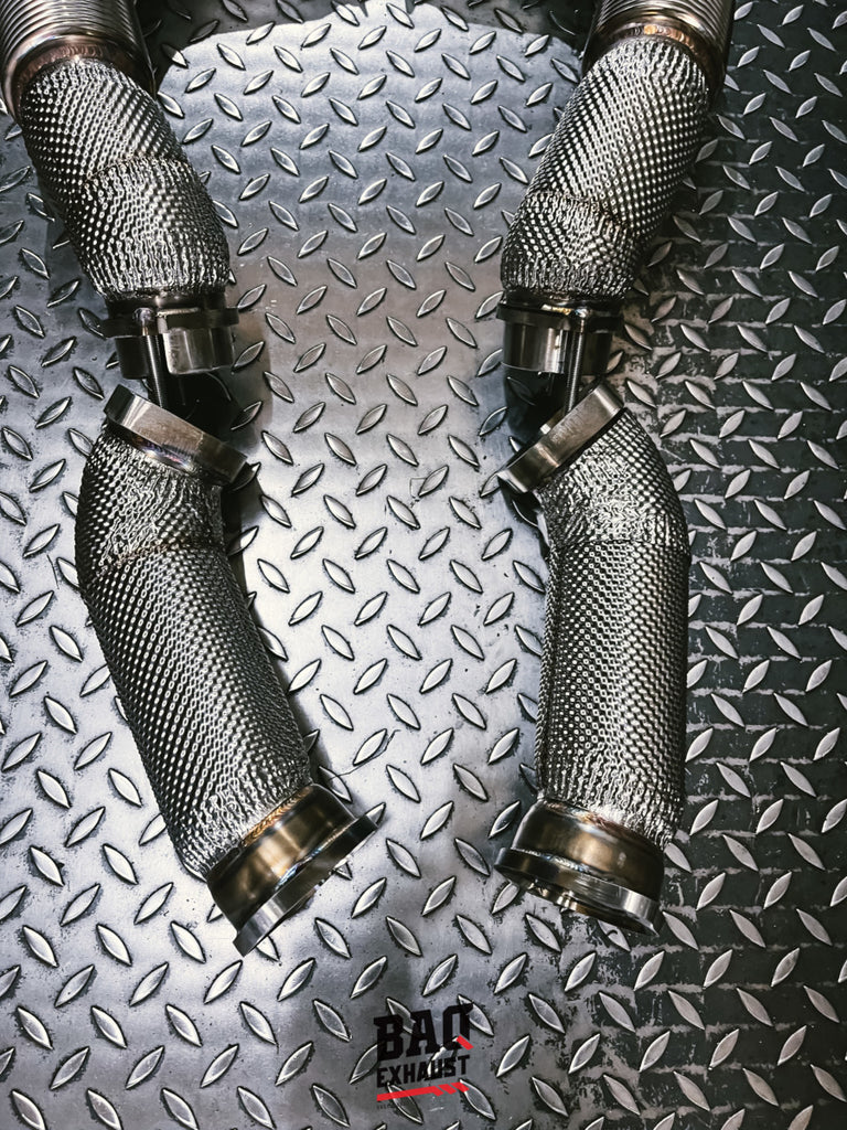 Downpipe BAQ Exhaust BMW M5 F90 LCI / M8 F92 F93 / X5 M F95 / X6 M F96 S63 sezione 2 corta (2021-2022) – foto 5