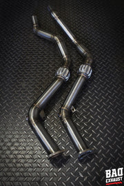 Downpipe LONG con risonatori BAQ Exhaust Audi A6 C6 3.0 TFSI CAJA – foto 2
