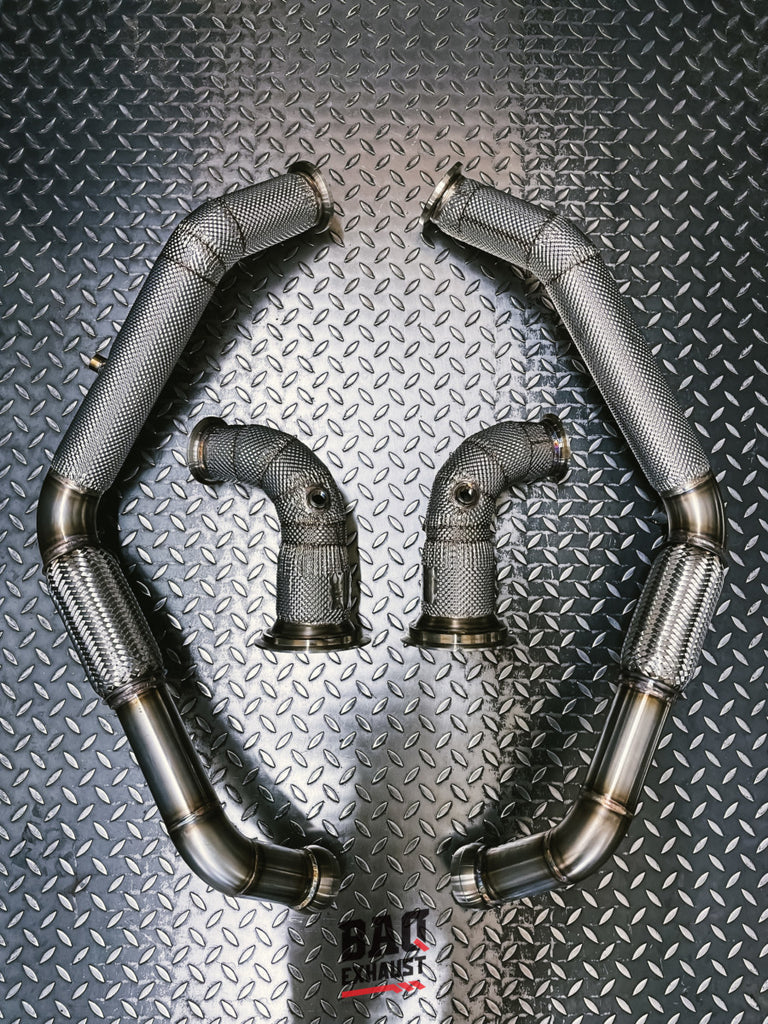 Downpipe con OPF delete BAQ Exhaust Porsche Panamera 971 4S / E-Hybrid 2.9 BiTurbo – foto 1