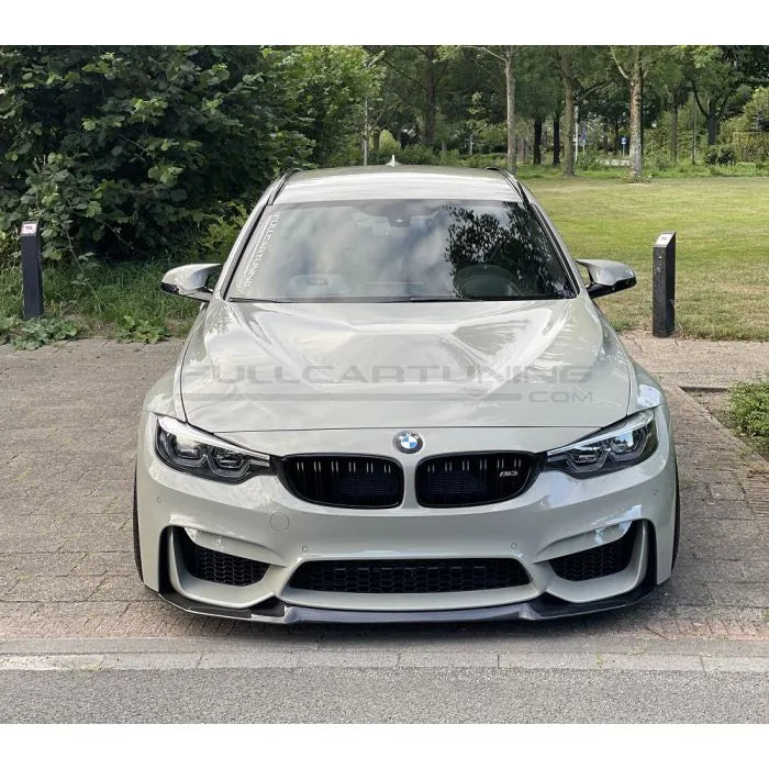 CarbonWorks Lip paraurti anteriore CS Style in carbonio per BMW M3 F80 2014-2018 e M4 F82/F83 2014-2022 - foto 8