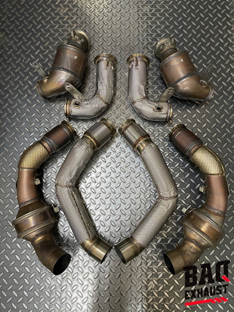 Downpipe BAQ Exhaust BMW M5 F90 / M5 Competition / M550i G30 S63 - sezione 1 superiore corta (dal 2017) – foto 1