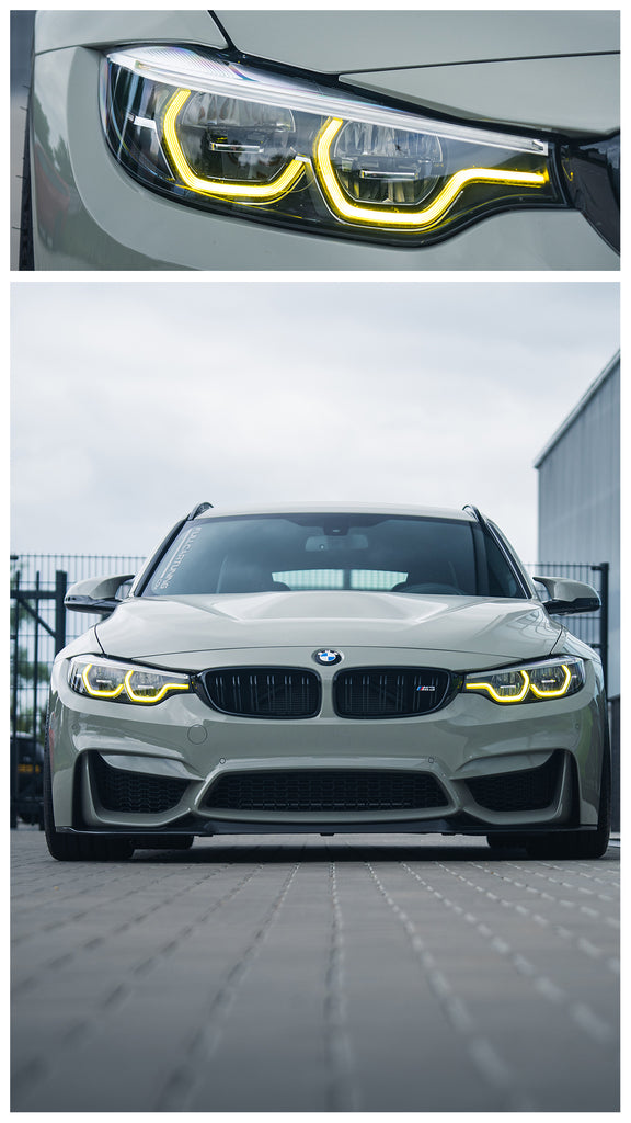 Moduli LED DRL Gialli SK-Import per Fari BMW M3 F80 M4 F82 F83 LCI - foto 3