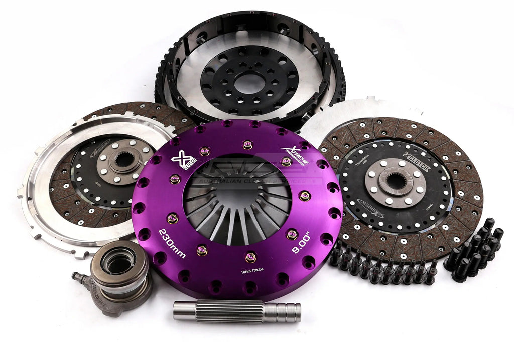 Kit frizione + volano Xtreme Performance Ø 230 mm organico bidisco con reggispinta idraulico CSC - coppia 1200 Nm - Ford Focus MK1 MK2 MK3 C346 2005-2012 / Ford Mondeo MK2 MK3 MK4 CD391 2007-2015 / Ford S-MAX 2006-2014 / Volvo C30 (533) T5 2006-2013 (+2