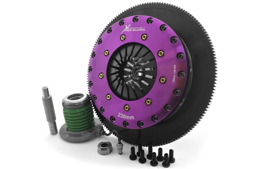 Kit frizione + volano Xtreme Performance Ø 230 mm organico bidisco con reggispinta idraulico CSC - coppia 1200 Nm - Ford Mustang MK5 S197 MK6 S550 2010-2018