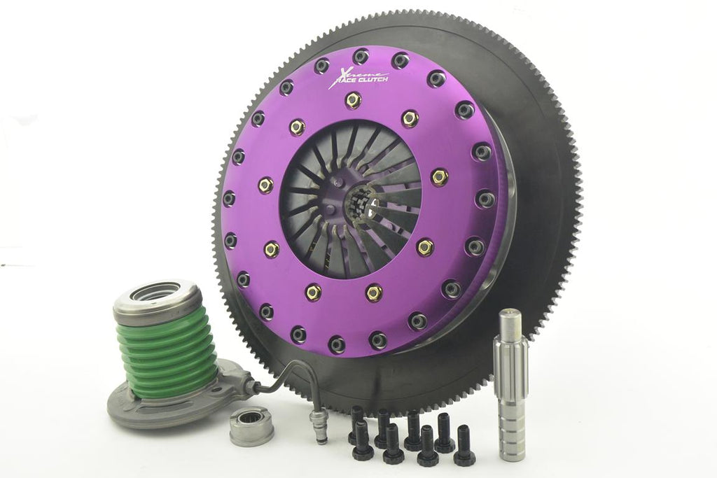 Kit frizione + volano Xtreme Performance Ø 230 mm ceramico rigido bidisco con reggispinta idraulico CSC - coppia 1800 Nm - 10 denti - Ø mozzo 27 mm - Ford Mustang MK5 S197 2005-2009 - KFD23656-2E