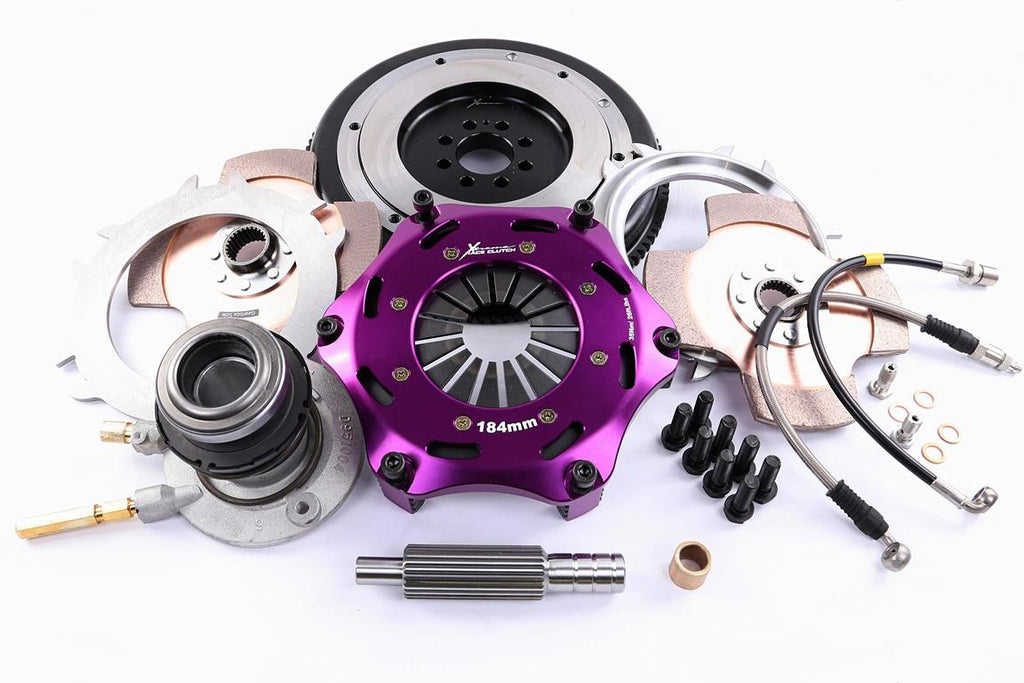 Kit frizione + volano Xtreme Performance Ø 184 mm ceramico rigido bidisco con reggispinta idraulico CSC - coppia 1220 Nm - 26 denti - Ø mozzo 28.6 mm - KNI18635-2E