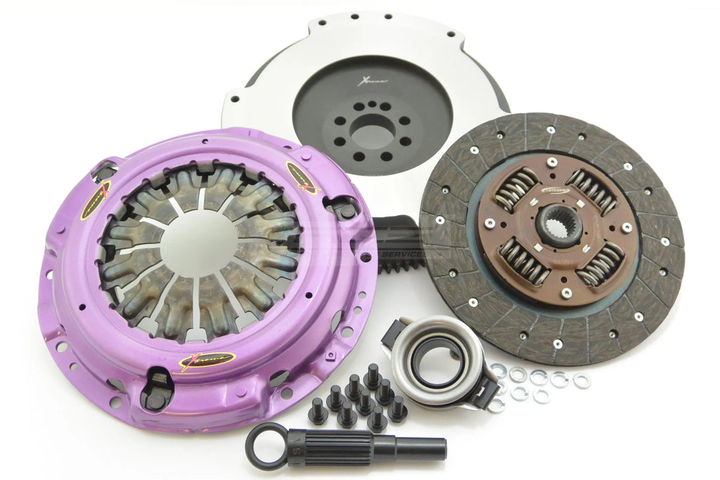 Kit frizione + volano Xtreme Performance rinforzato organico - coppia 280 Nm - carico 645 kg (incremento del 25%) - Ø 225 mm - 24 denti - Ø mozzo 25.4 mm - KNI23527-1A