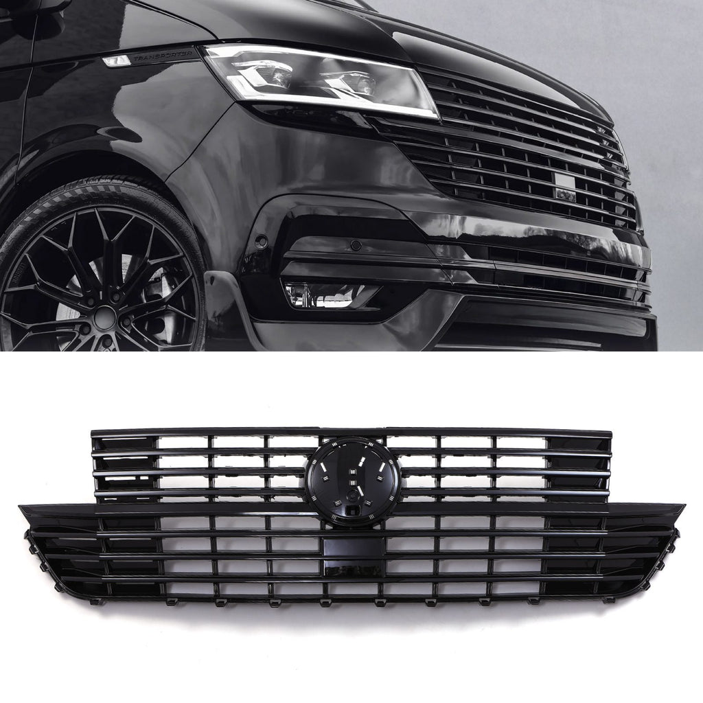 Griglia Anteriore con Stemma Nero Lucido Volkswagen Transporter T6.1 19-24