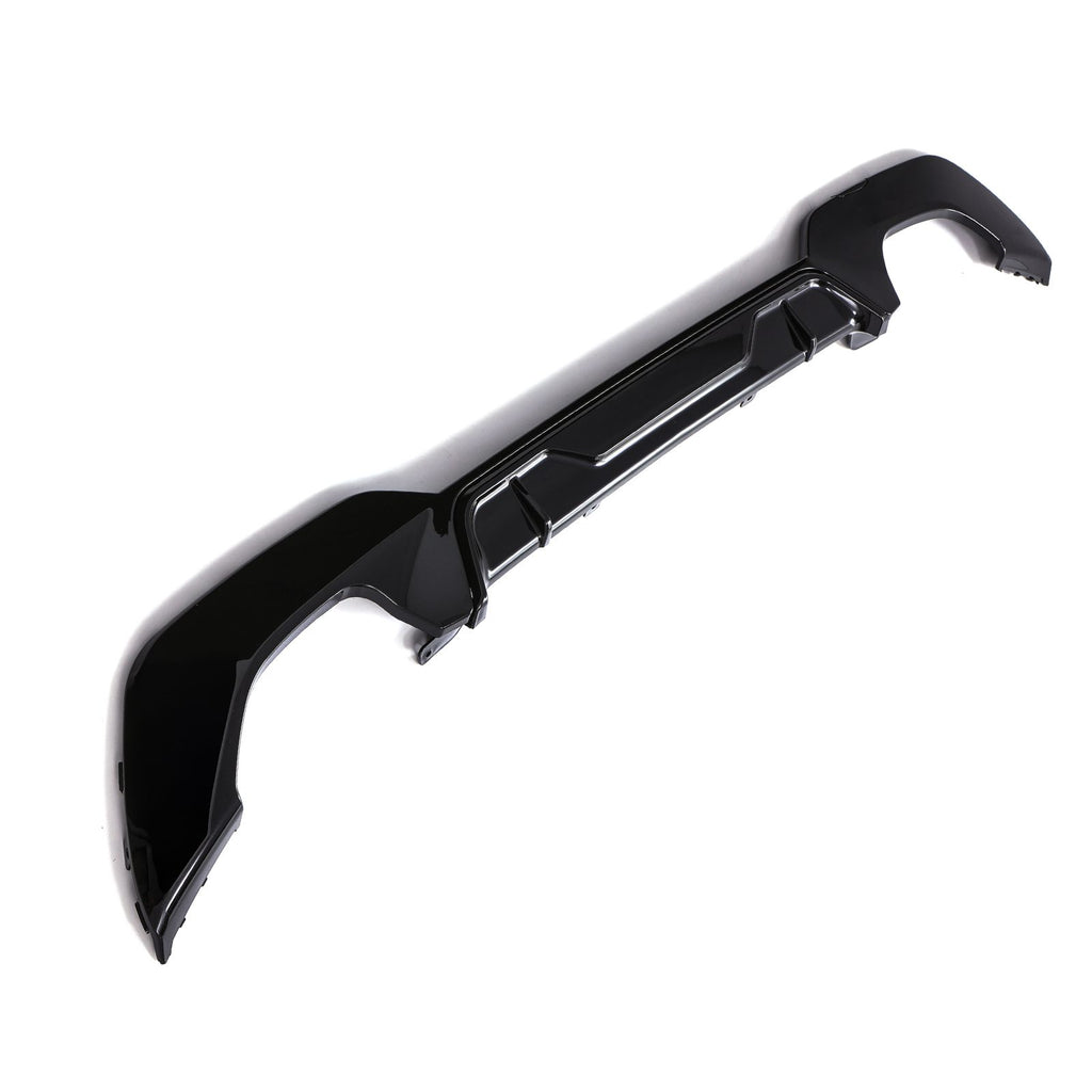 Diffusore Posteriore a Quadruplo Scarico Nero Lucido BMW Serie 3 G20 19-21 - foto 5