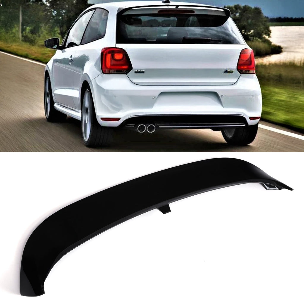 Spoiler da Tetto Stile WRC Nero Lucido VW Polo MK5 6R 6C 09-18