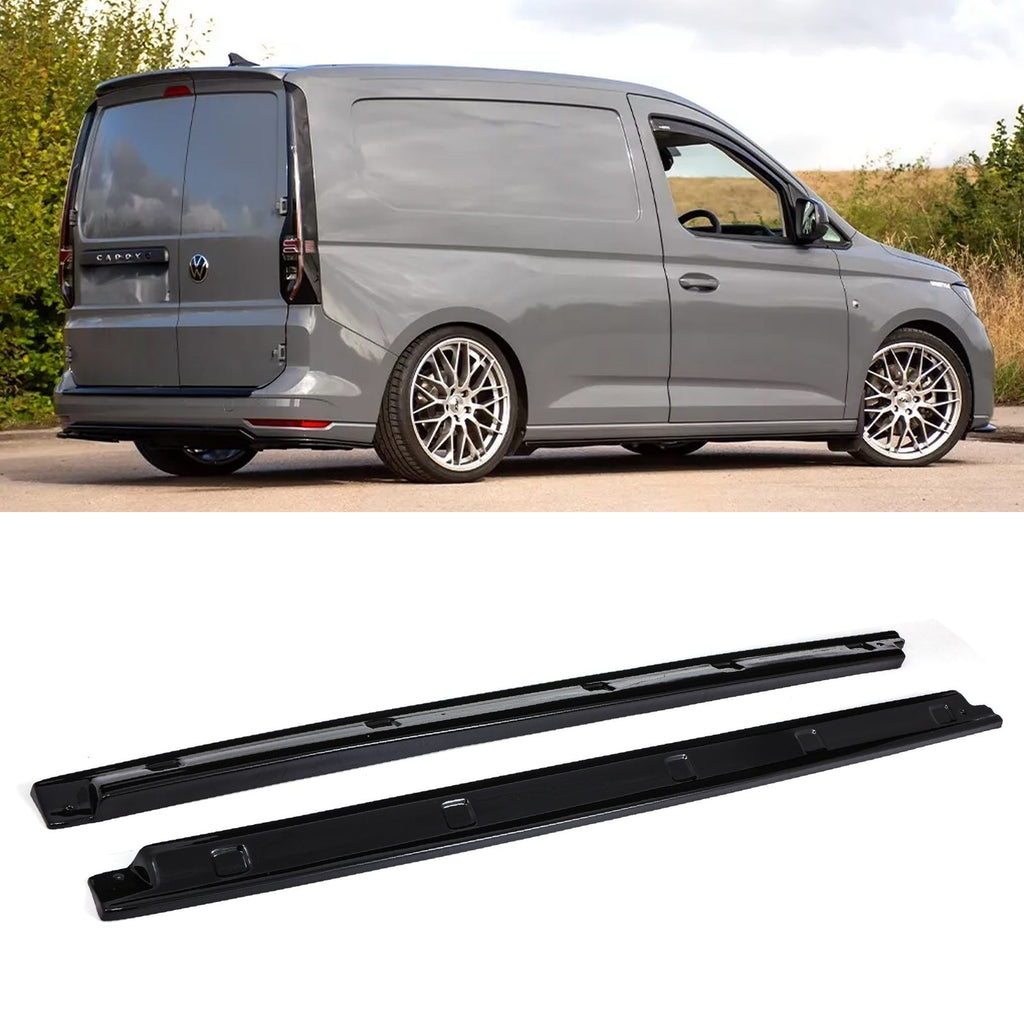 Minigonne Lip Nero Lucido Volkswagen Caddy MK5 Passo Corto 20+