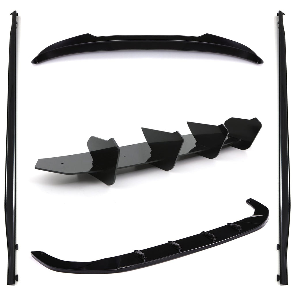 Kit Aero Completo Nero Lucido VW Golf MK8 R-Line dal 2020 - foto 2