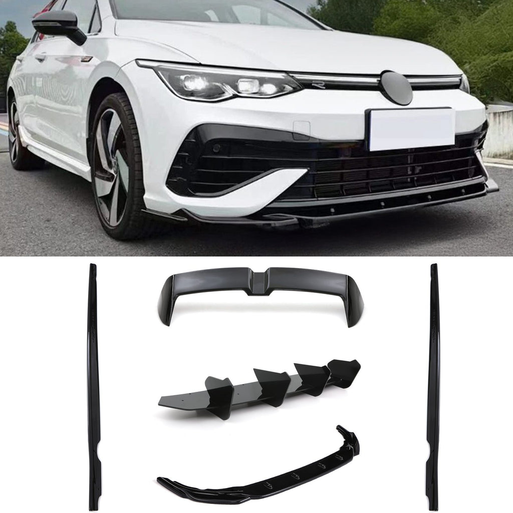 Kit Aero Completo Stile Oettinger Nero Lucido VW Golf MK8 R dal 2020