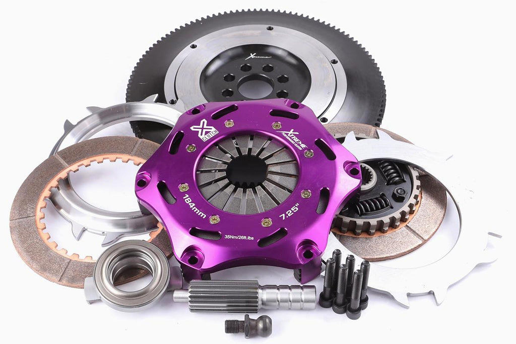 Kit frizione + volano Xtreme Performance Ø 184 mm ceramico a molle bidisco - coppia 1220 Nm - Toyota Caldina T21 ST215W 1997-2001 / Toyota Celica MK4 MK5 MK6 MK7 ST185 ST205 1989-1999 / Toyota MR2 serie 2 SW20 1989-1999