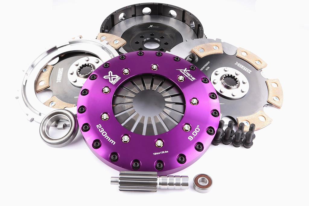 Componenti frizione Xtreme Clutch kit di conversione frizione Toyota 1JZ/ 2JZ I6 Albins ST6 14T x 1 1/16"" (31.8mm) - Ø 230 mm - 14 denti - Ø mozzo 31.8 mm - KTY23538-2E