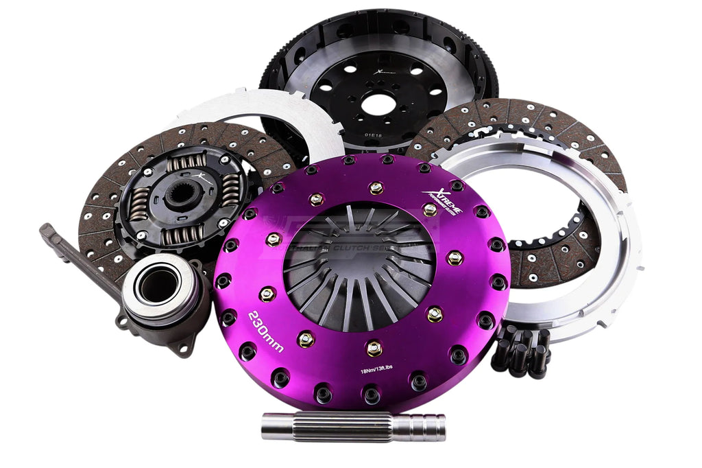 Kit frizione + volano Xtreme Performance Ø 230 mm mozzo a molle organico bidisco con reggispinta idraulico CSC - coppia 1000 Nm (6 bulloni) - Audi A1 MK1 8X 2012 / Audi A3 MK1 8L MK2 8P MK3 8V 2003-2013 / Audi TT MK1 8N MK2 8J MK3 8S 2006-2014 / Dodge