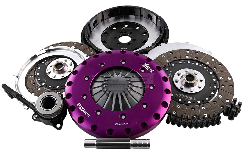 Kit frizione + volano Xtreme Performance Ø 230 mm organico bidisco con reggispinta idraulico CSC - coppia 1200 Nm (6 bulloni) - Audi A1 MK1 8X 2012 / Audi A3 MK1 8L MK2 8P MK3 8V 2003-2013 / Audi TT MK1 8N MK2 8J MK3 8S 2006-2014 / Dodge Journey