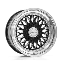 Cerchio in Lega LENSO BSX 17x8,5 ET25-30 con foratura su misura Gloss Black & Polished
