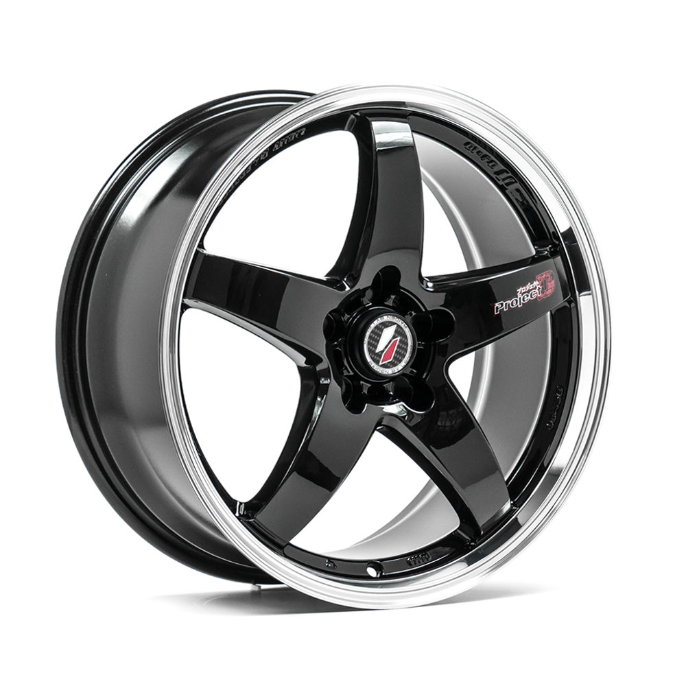 Cerchio in Lega LENSO D1R 18x8 ET45 5H con foratura su misura Gloss Black & Polished
