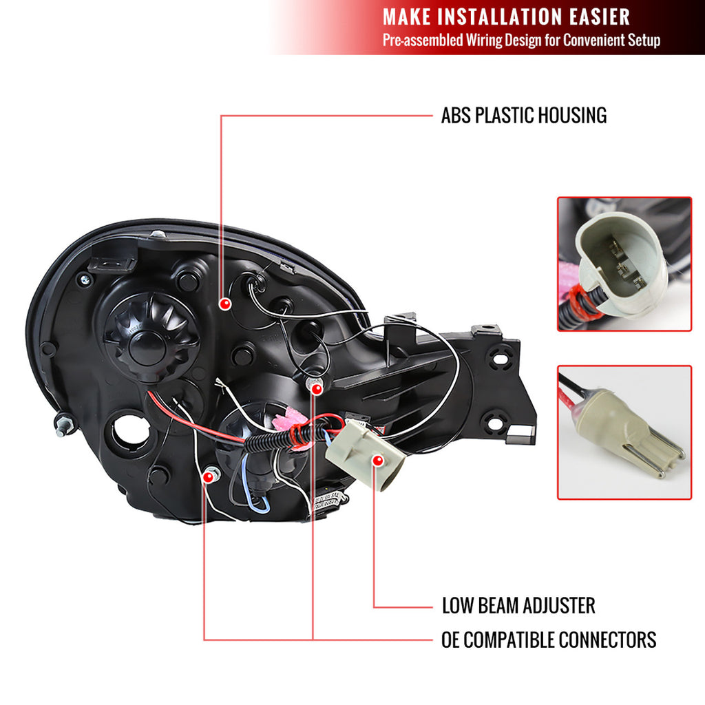 Fari Anteriori Proiettore LED SK-Import Neri Subaru Impreza GD GG 2000-2005 - foto 6