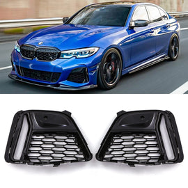 Inserti Copri Fendinebbia Paraurti Anteriore Nero Lucido BMW Serie 3 G20 19-21