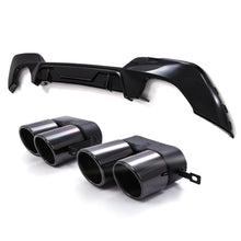 Diffusore Posteriore Quad con Terminali Nero Lucido BMW Serie 3 G20 G21 2019-2021