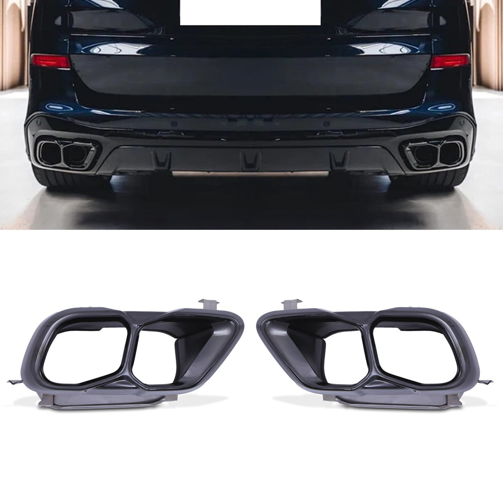 Terminali di Scarico Quad Nero Lucido BMW X5 G05 / X6 G06 / X7 G07 2018+