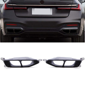 Puntali di Scarico Nero Lucido BMW Serie 7 G11 2019-2022