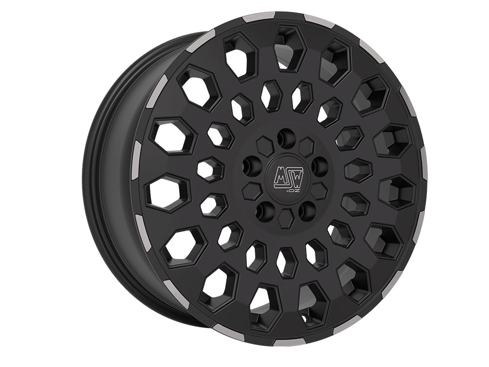 Cerchio in Lega MSW 99 VAN 18x7.5 ET45 5x108 MATT BLACK LIP POLISHED