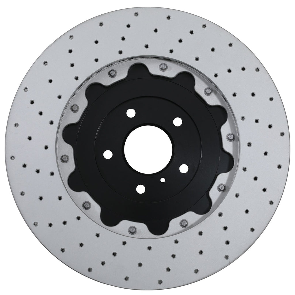 Dischi Freno Anteriori Forati e Traforati 390mm Nissan GT-R R35 12-16 - foto 5
