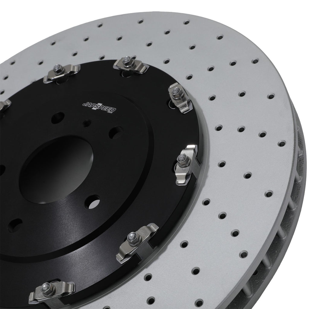 Dischi Freno Anteriori Forati e Traforati 390mm Nissan GT-R R35 12-16 - foto 4